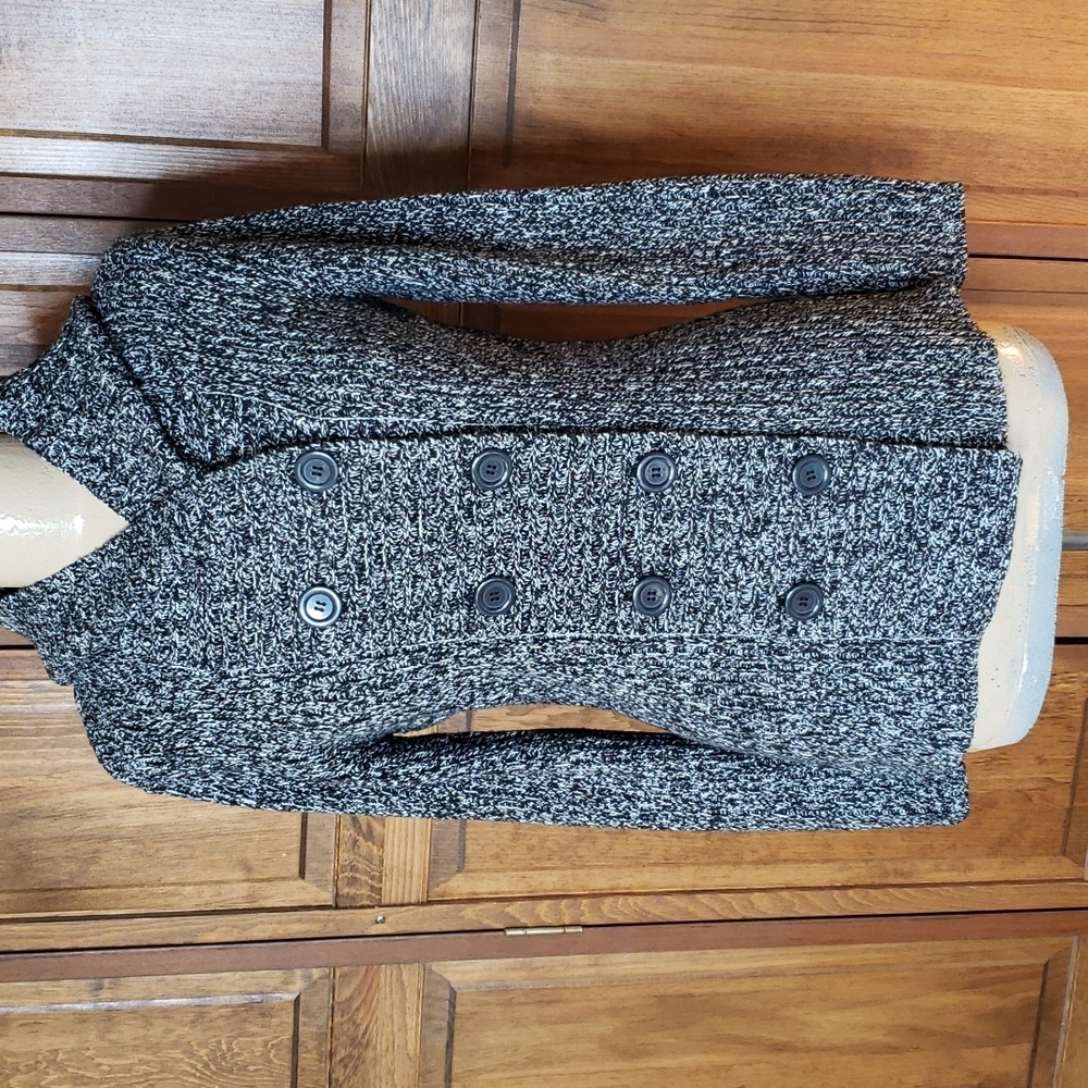 Effeci Double Breasted Hooded Cardigan Sweater Sz S